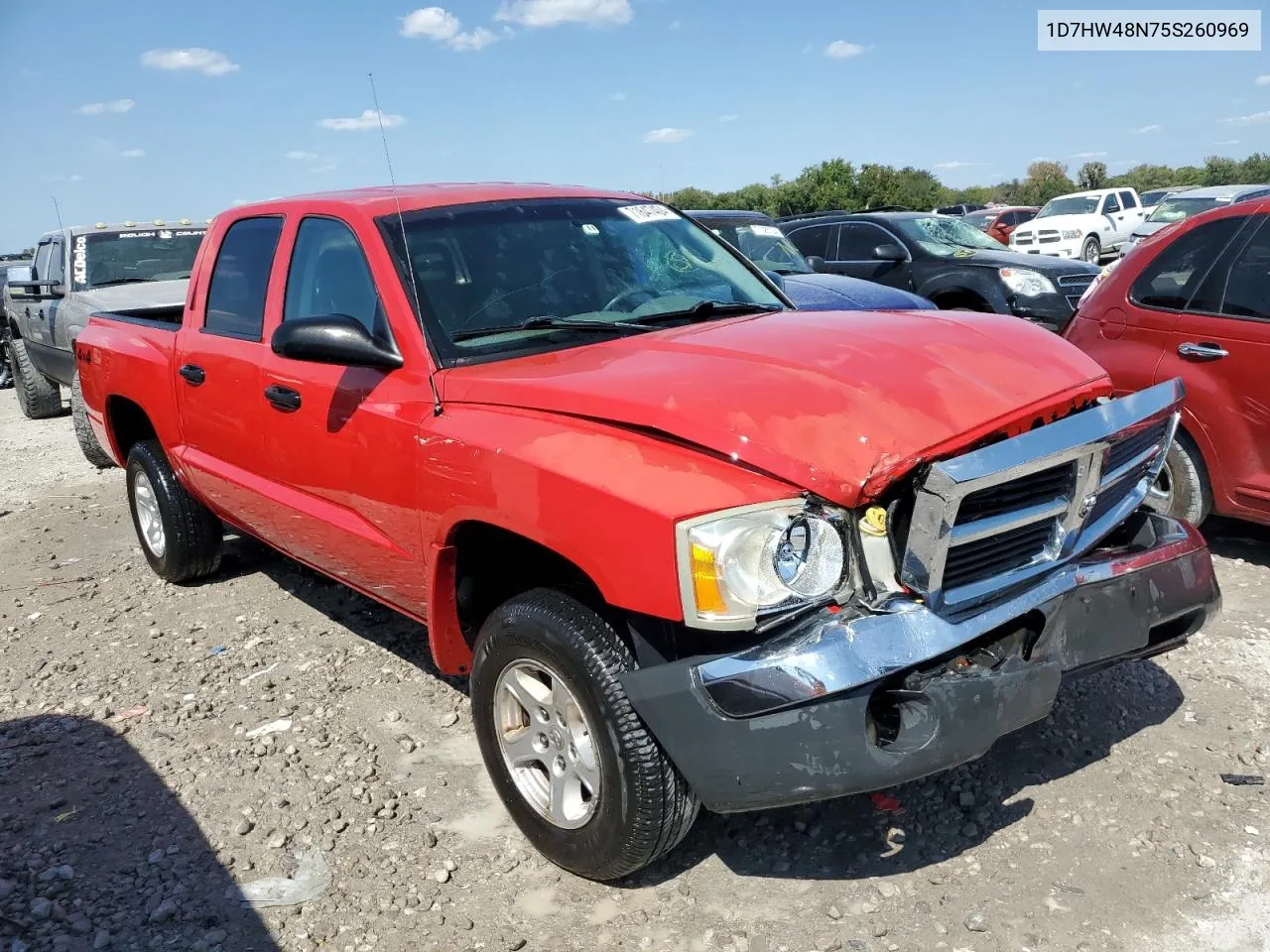 2005 Dodge Dakota Quad Slt VIN: 1D7HW48N75S260969 Lot: 71647404