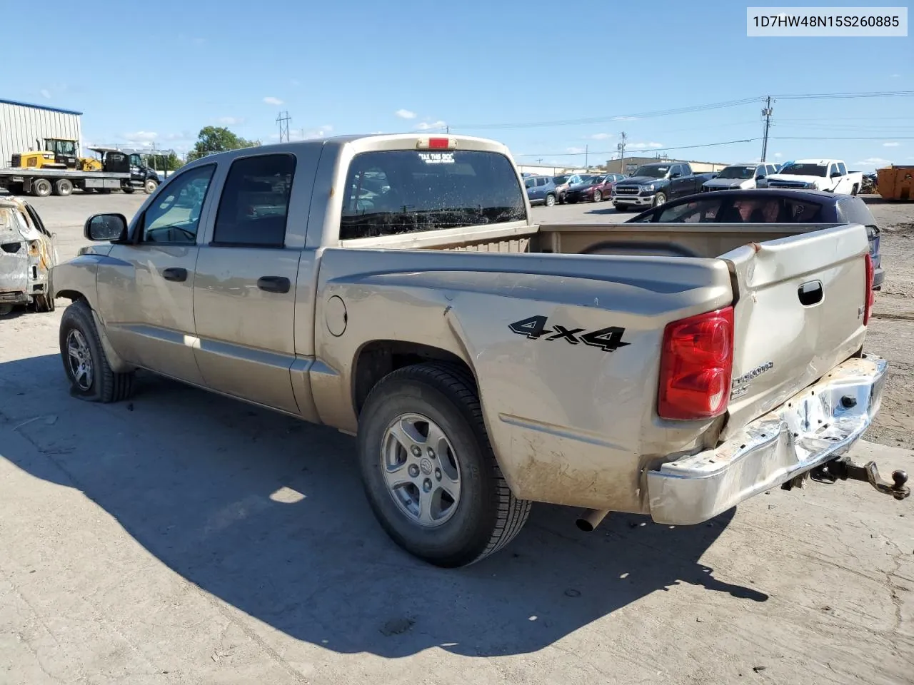 2005 Dodge Dakota Quad Slt VIN: 1D7HW48N15S260885 Lot: 71652084