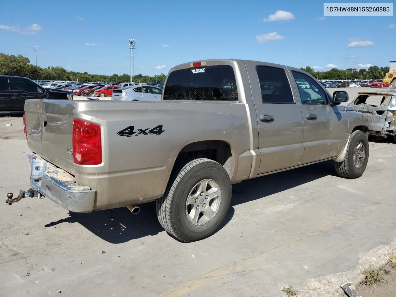 2005 Dodge Dakota Quad Slt VIN: 1D7HW48N15S260885 Lot: 71652084