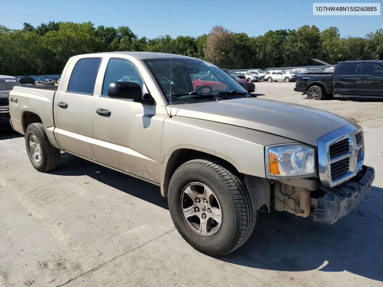 2005 Dodge Dakota Quad Slt VIN: 1D7HW48N15S260885 Lot: 71652084