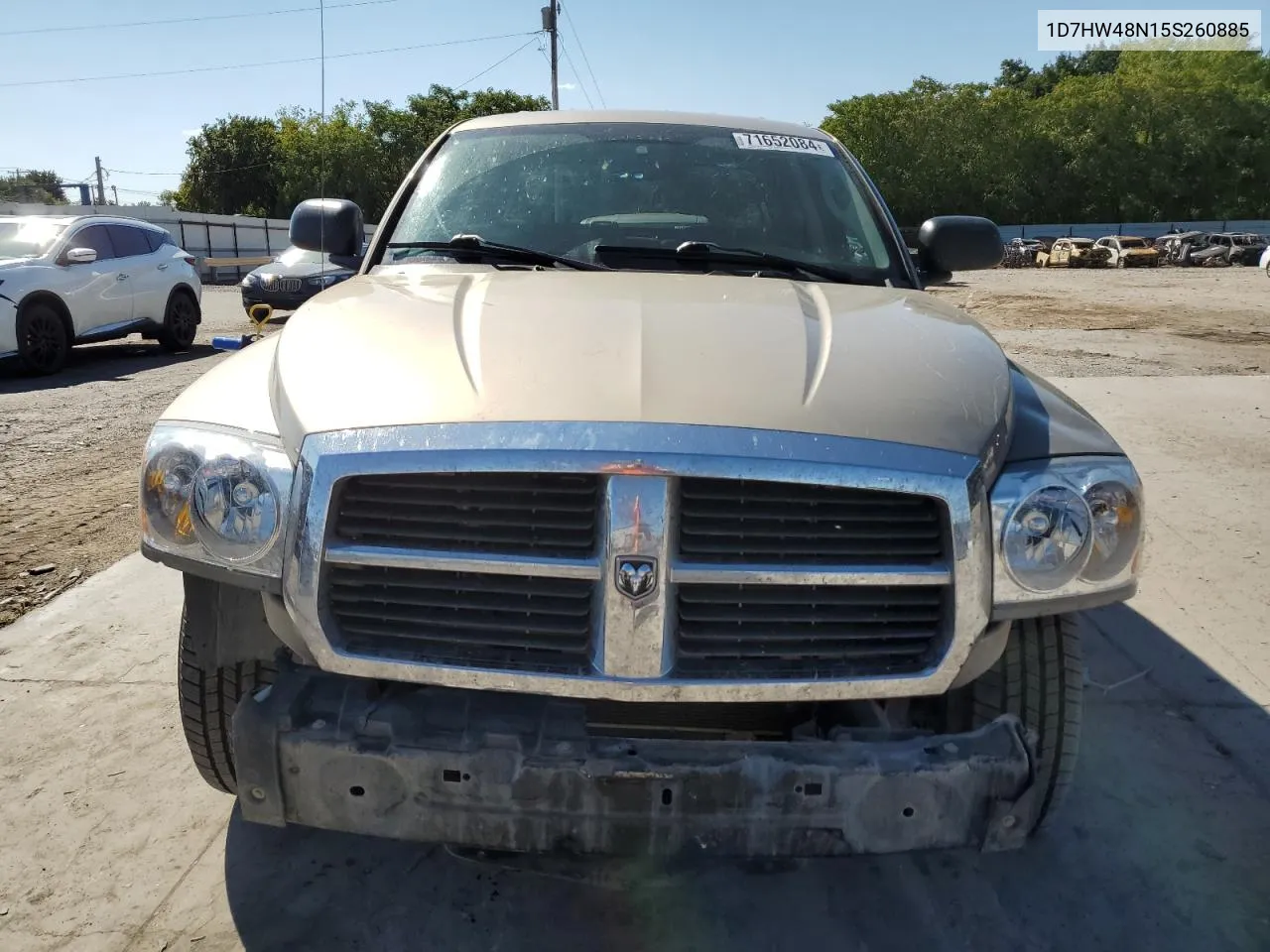 2005 Dodge Dakota Quad Slt VIN: 1D7HW48N15S260885 Lot: 71652084