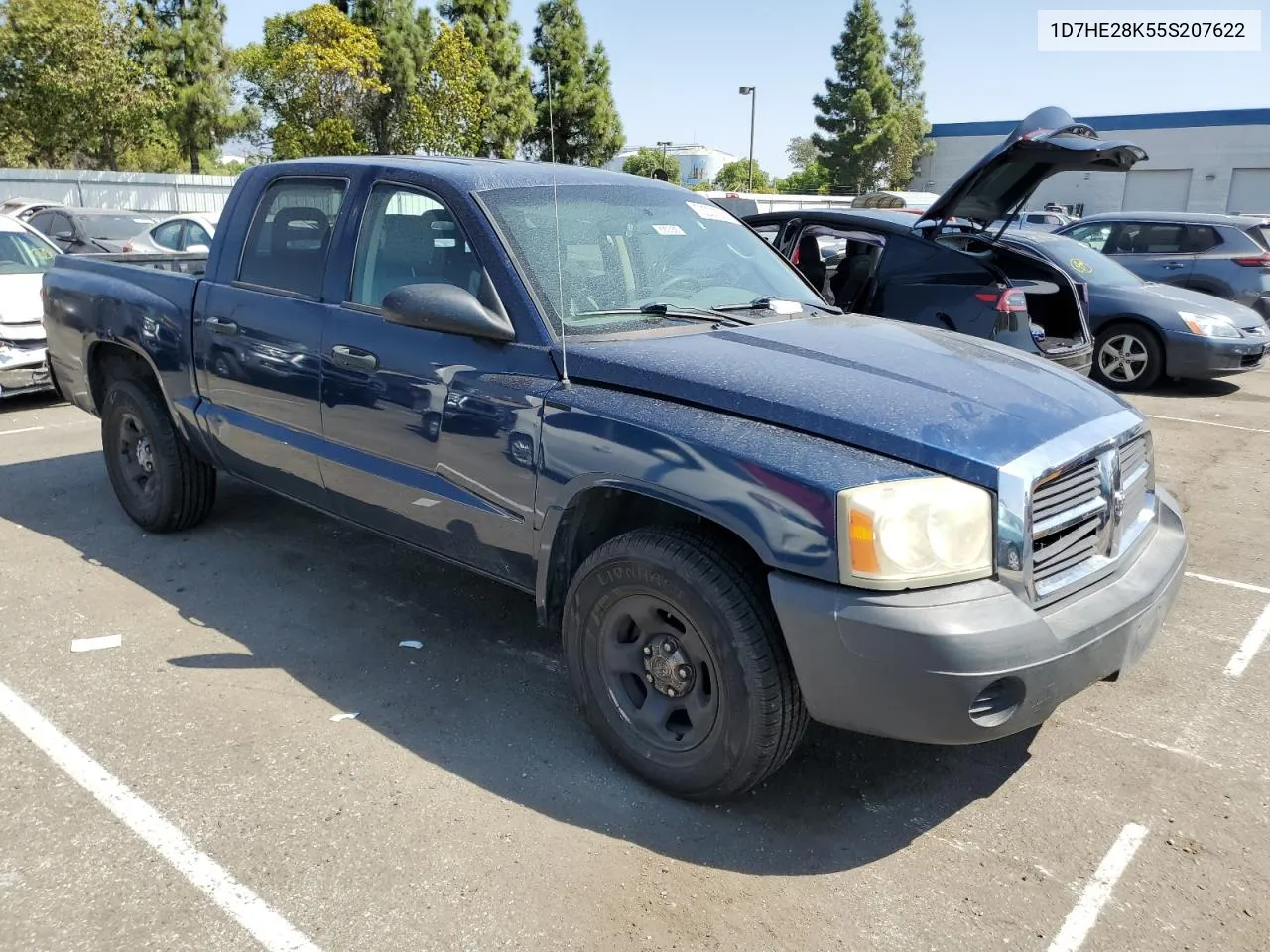 2005 Dodge Dakota Quad VIN: 1D7HE28K55S207622 Lot: 72201084