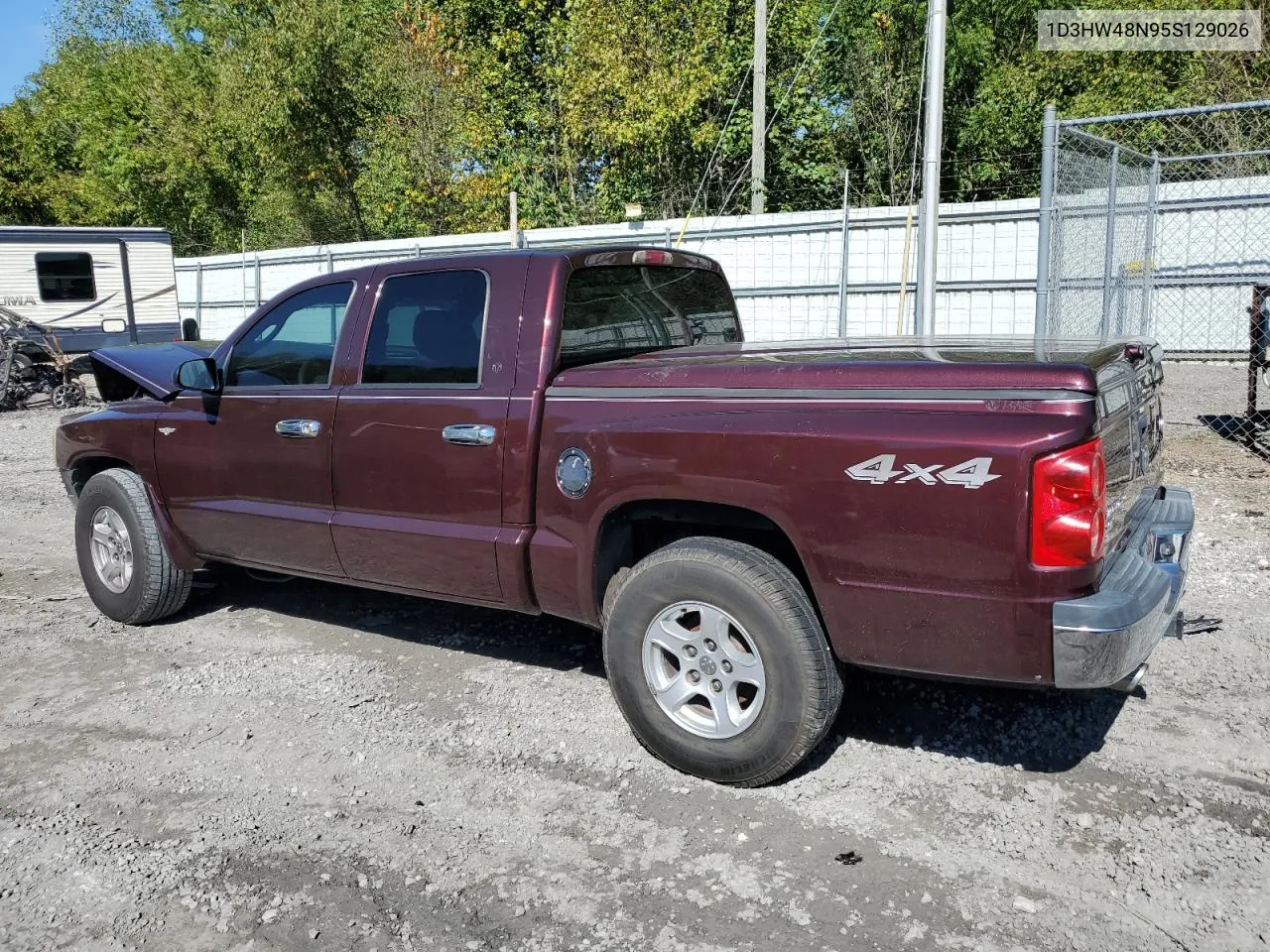 2005 Dodge Dakota Quad Slt VIN: 1D3HW48N95S129026 Lot: 74182814