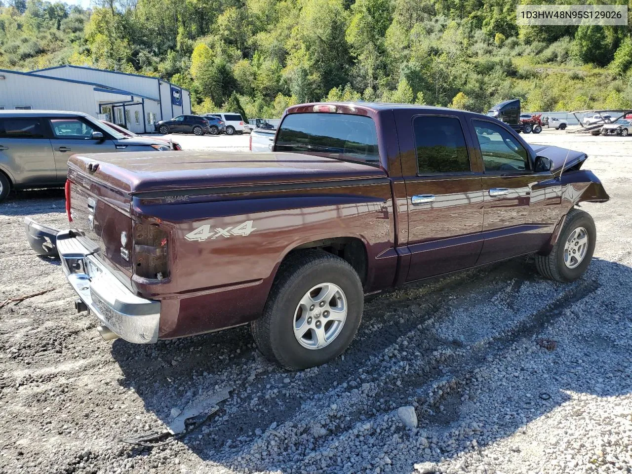 2005 Dodge Dakota Quad Slt VIN: 1D3HW48N95S129026 Lot: 74182814