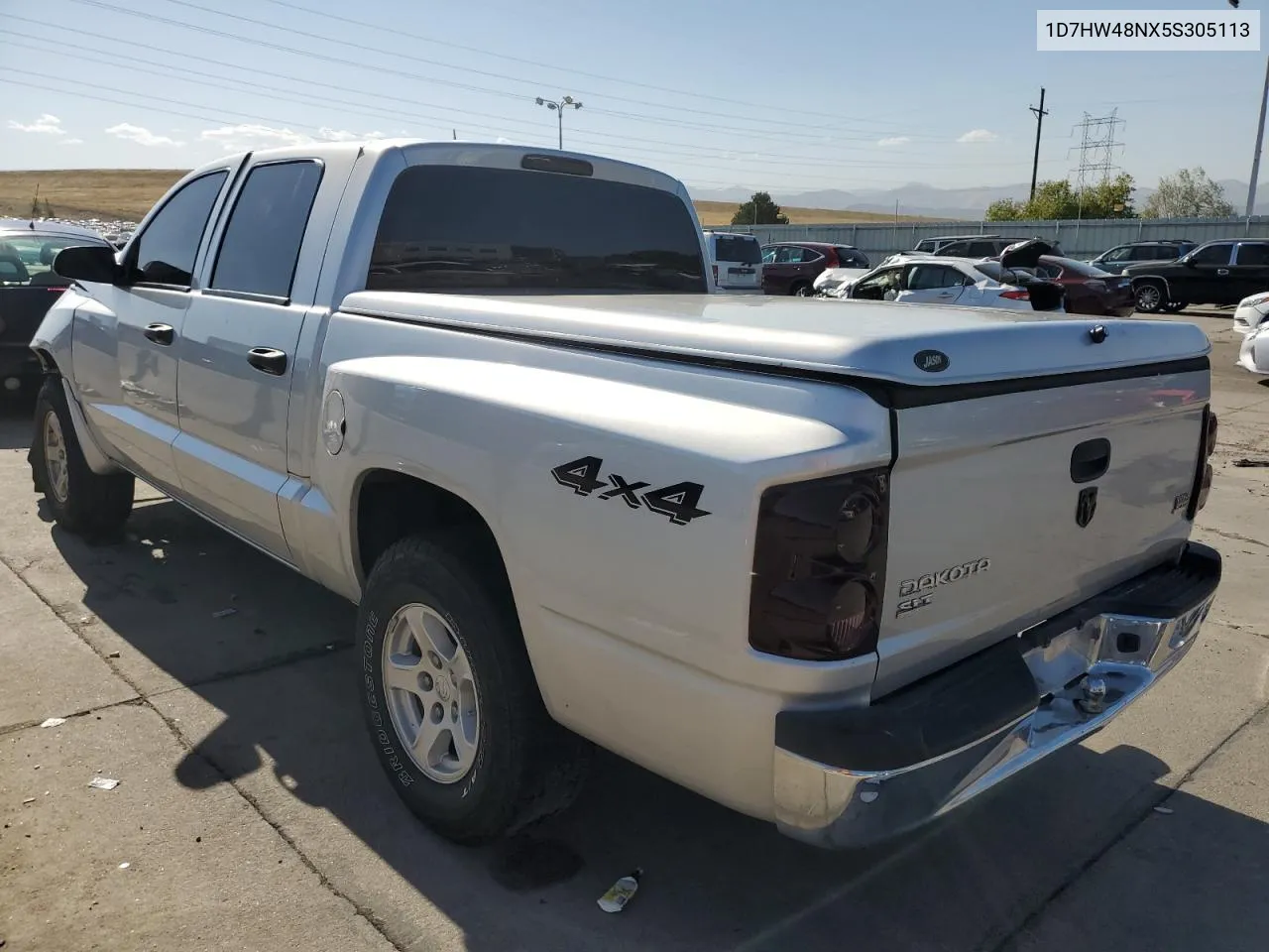 2005 Dodge Dakota Quad Slt VIN: 1D7HW48NX5S305113 Lot: 74561894