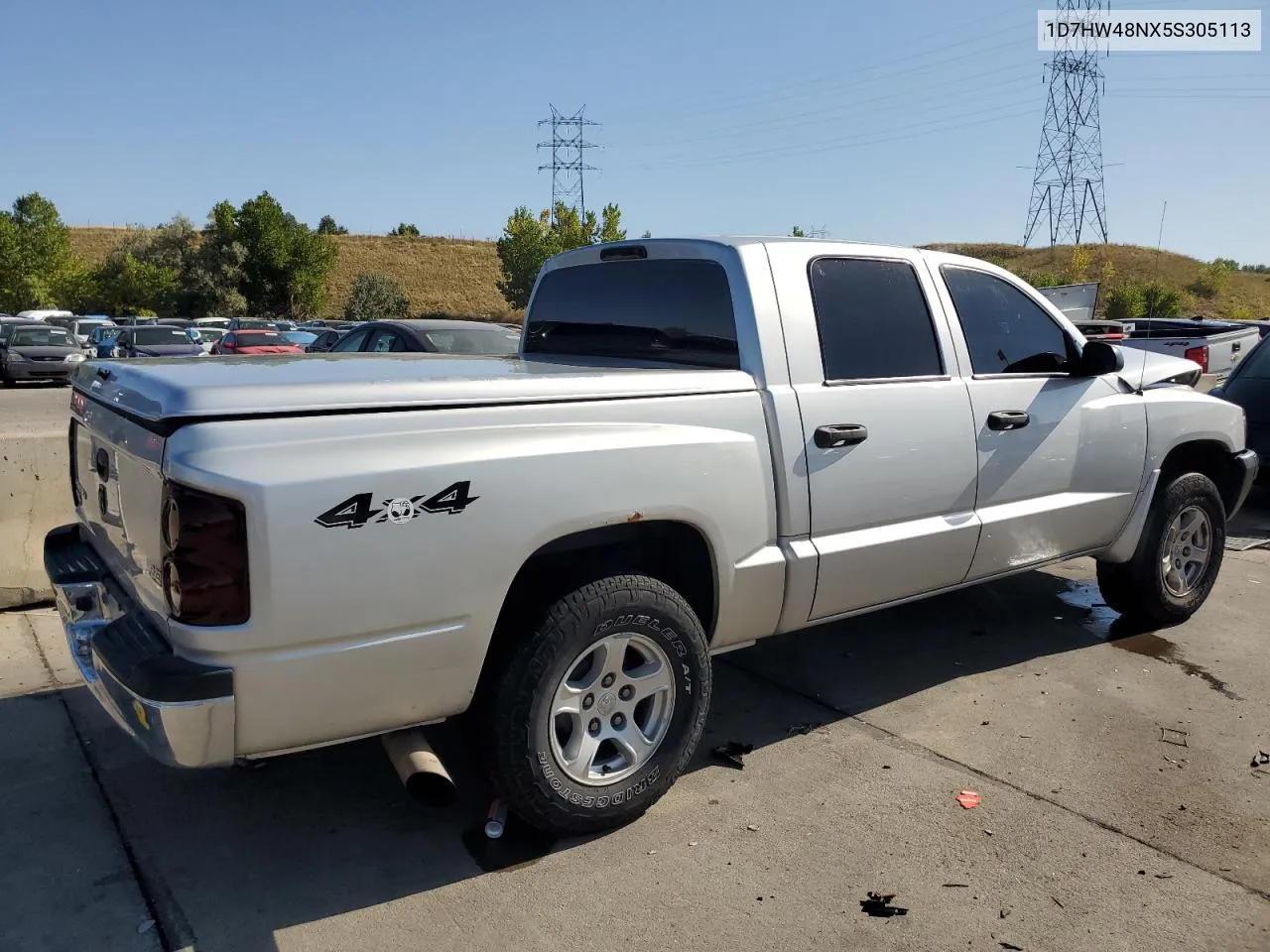 2005 Dodge Dakota Quad Slt VIN: 1D7HW48NX5S305113 Lot: 74561894