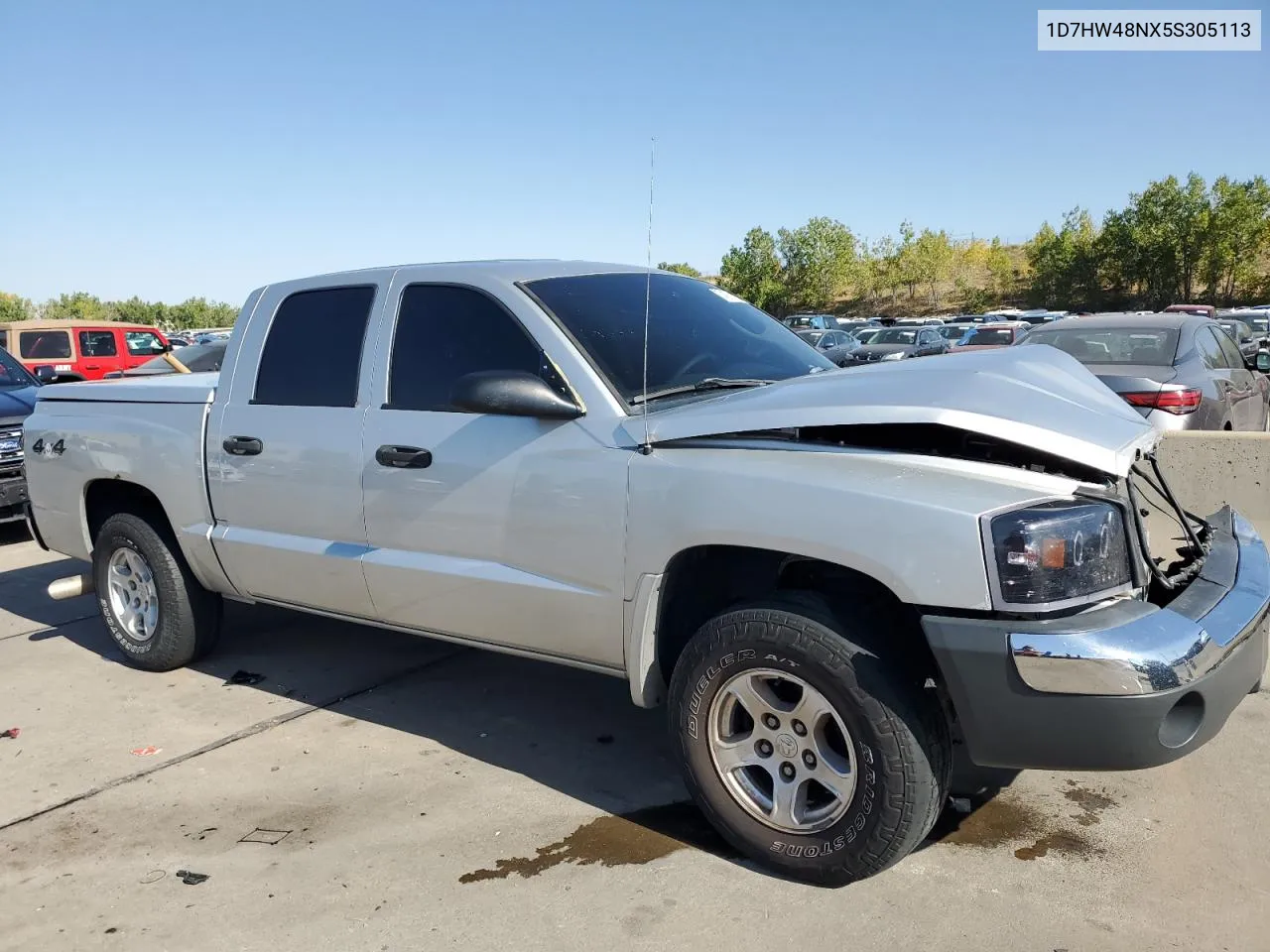 2005 Dodge Dakota Quad Slt VIN: 1D7HW48NX5S305113 Lot: 74561894