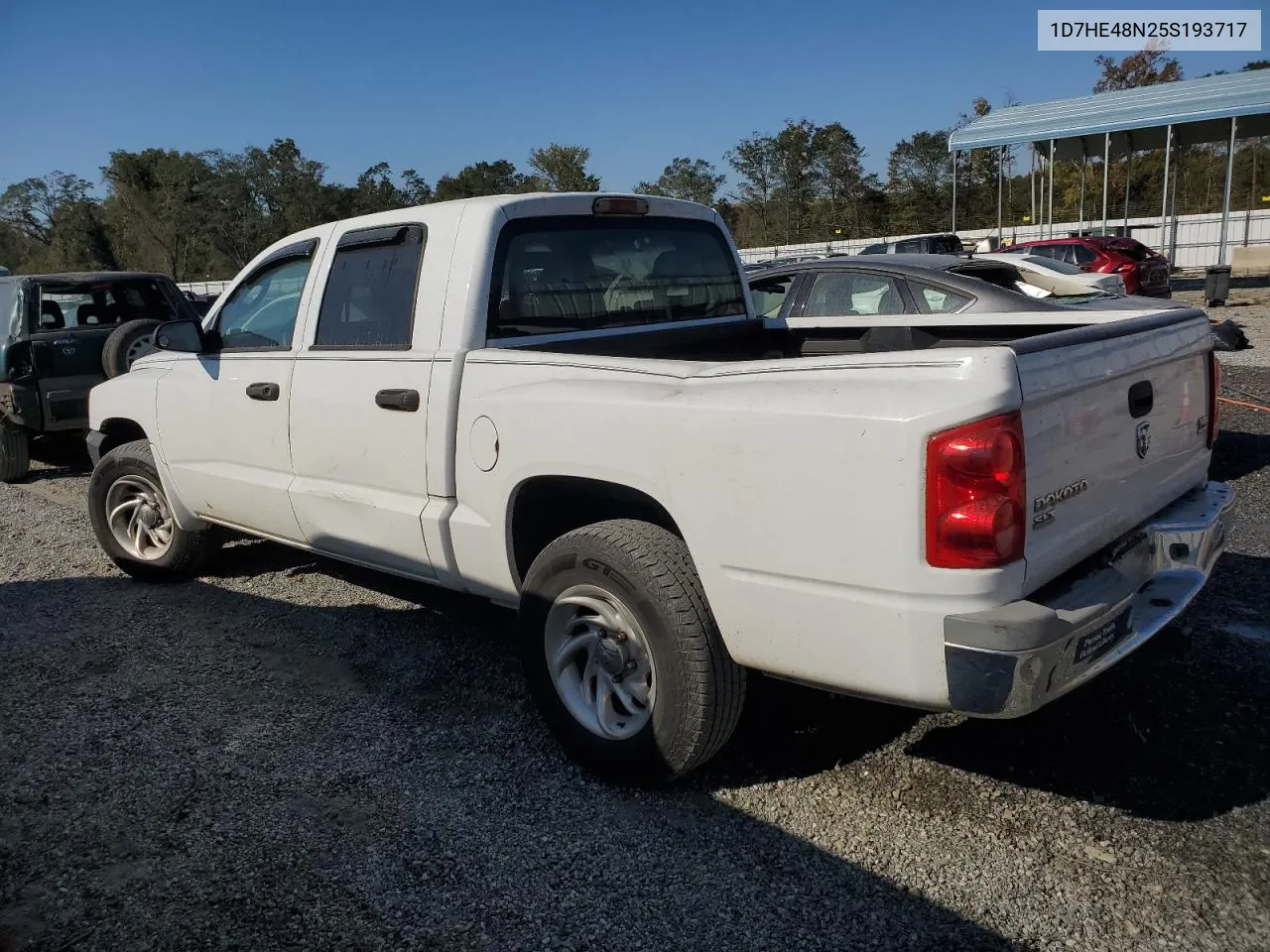 2005 Dodge Dakota Quad Slt VIN: 1D7HE48N25S193717 Lot: 75078524