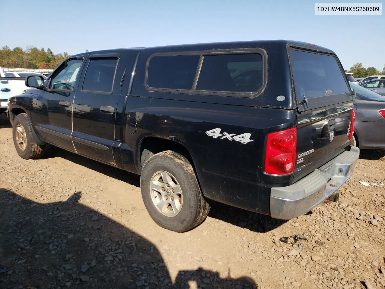 2005 Dodge Dakota Quad Slt VIN: 1D7HW48NX5S260609 Lot: 75683454