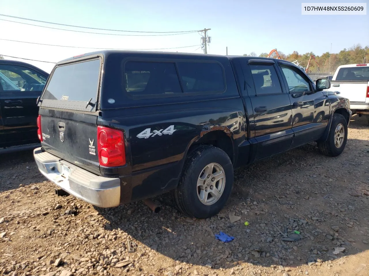 2005 Dodge Dakota Quad Slt VIN: 1D7HW48NX5S260609 Lot: 75683454