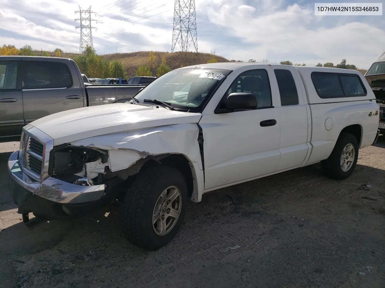 2005 Dodge Dakota Slt VIN: 1D7HW42N15S346853 Lot: 75860094