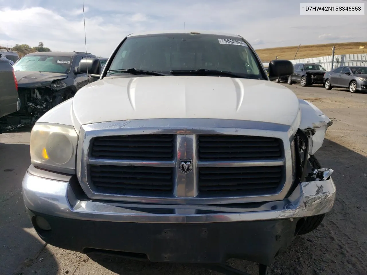 2005 Dodge Dakota Slt VIN: 1D7HW42N15S346853 Lot: 75860094