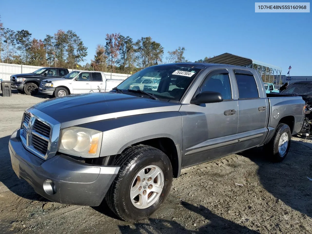 2005 Dodge Dakota Quad Slt VIN: 1D7HE48N55S160968 Lot: 76447804