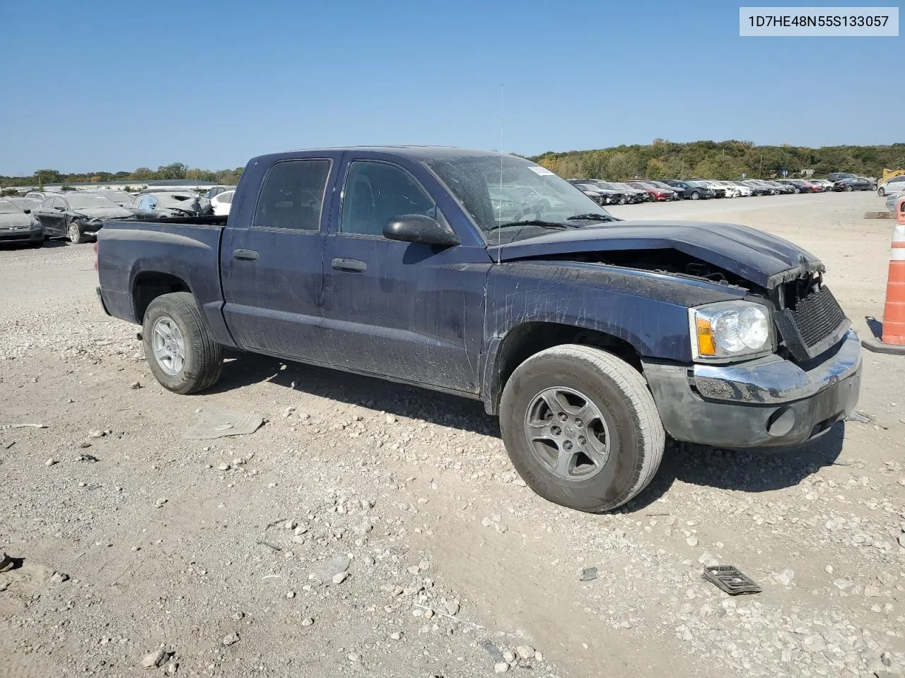 2005 Dodge Dakota Quad Slt VIN: 1D7HE48N55S133057 Lot: 76708354