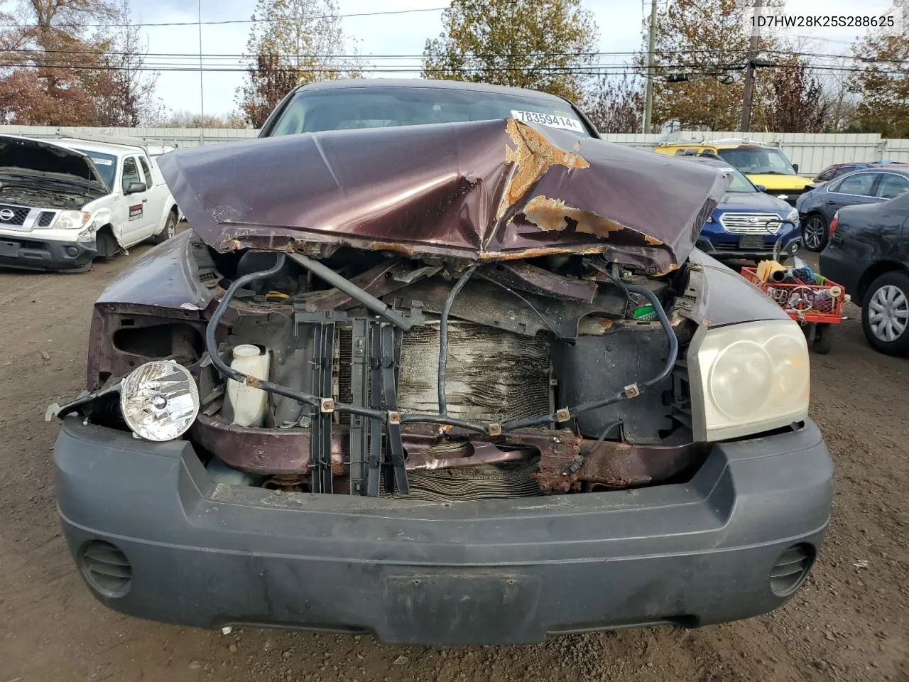 2005 Dodge Dakota Quad VIN: 1D7HW28K25S288625 Lot: 78359414