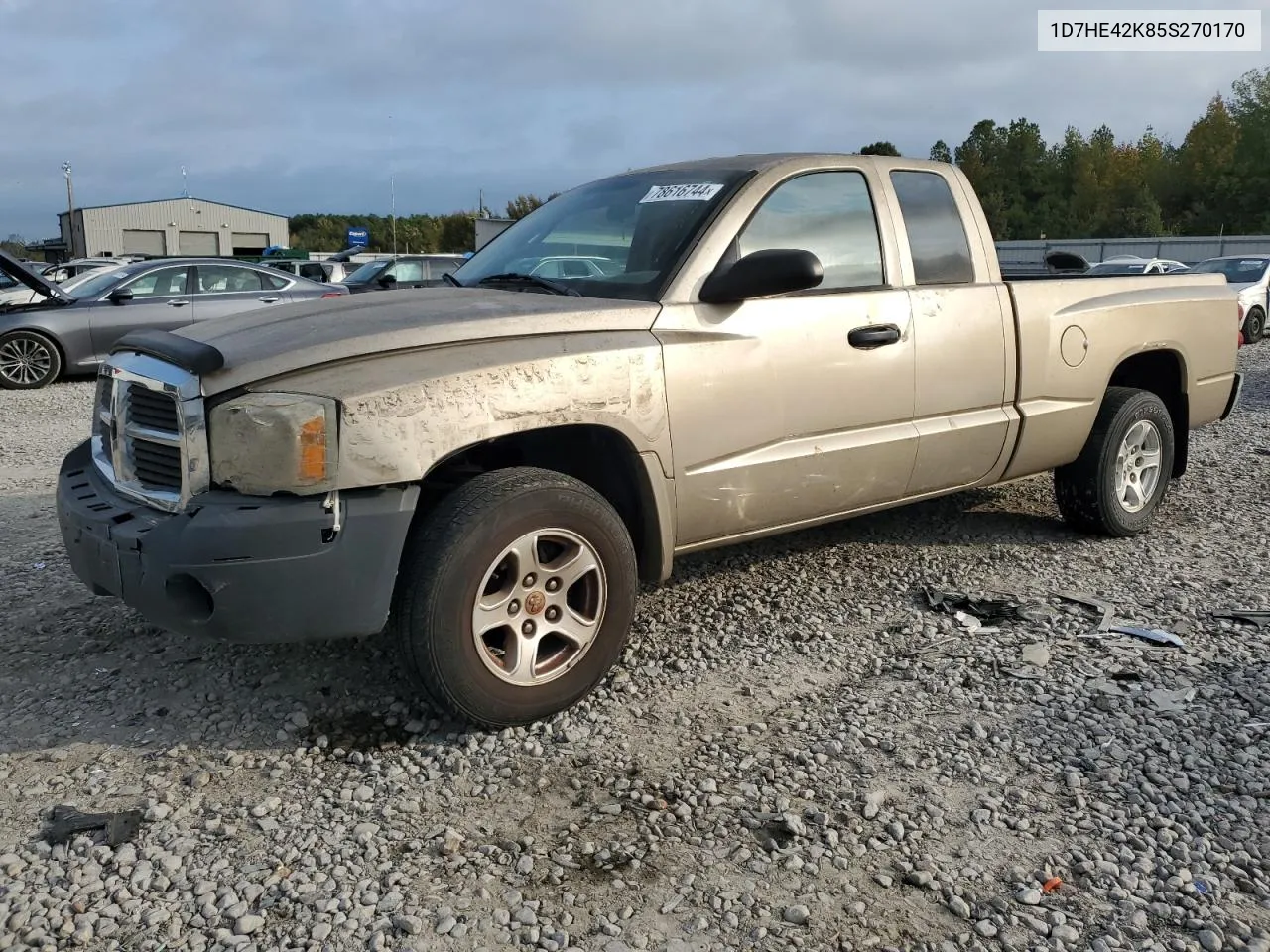 2005 Dodge Dakota Slt VIN: 1D7HE42K85S270170 Lot: 78616744