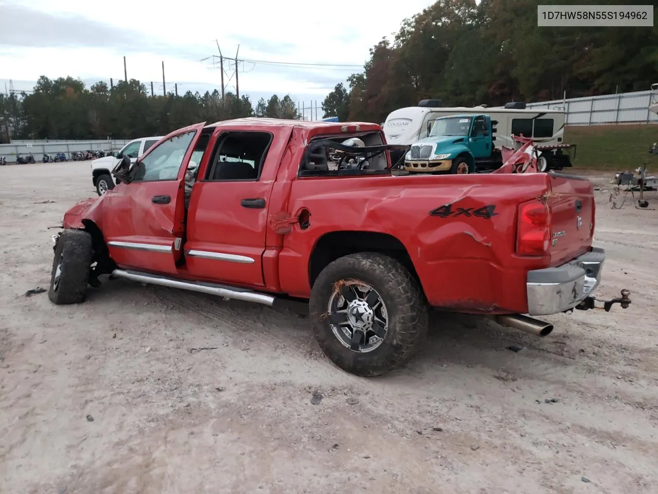 2005 Dodge Dakota Quad Laramie VIN: 1D7HW58N55S194962 Lot: 78866464