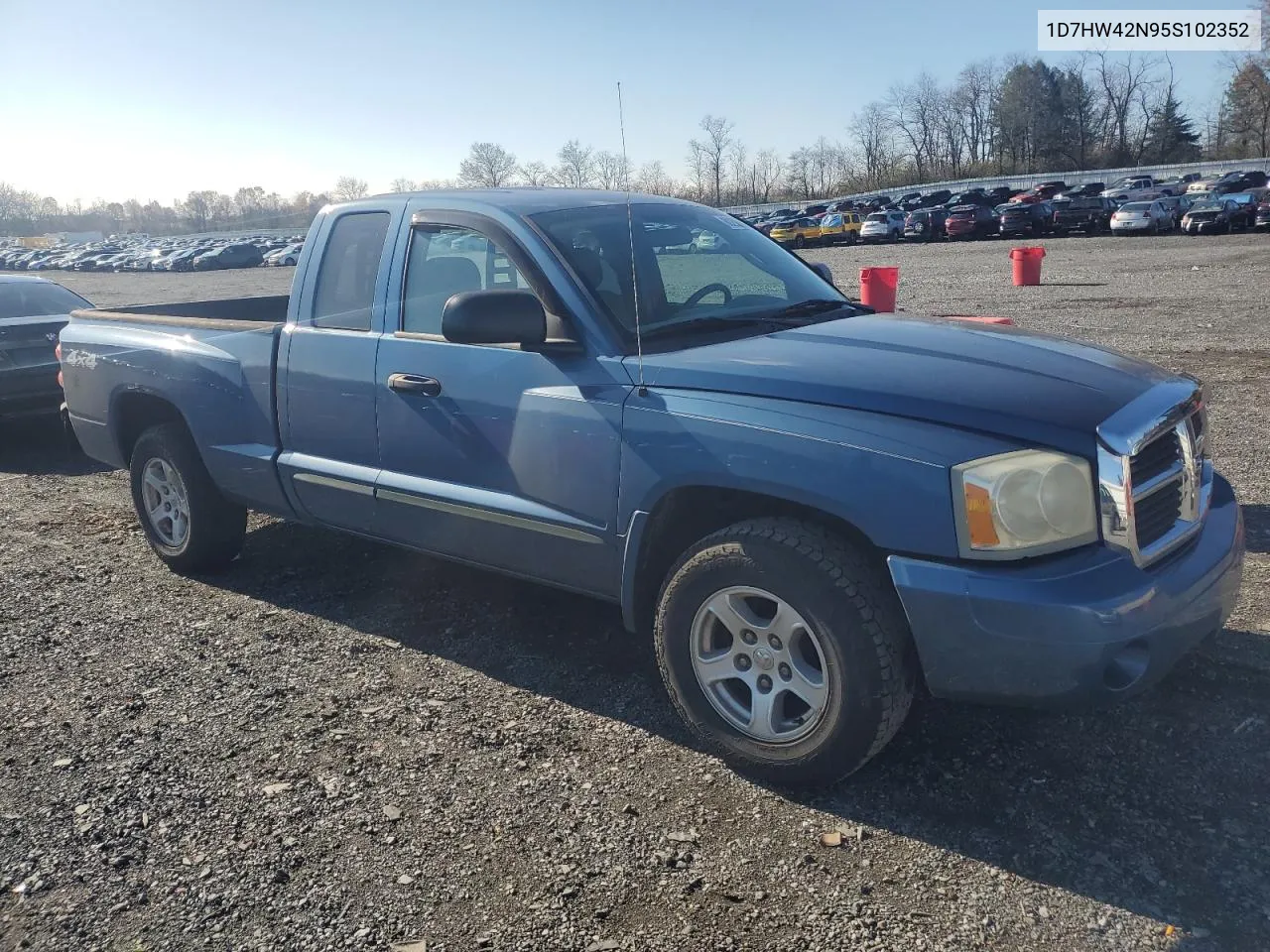 2005 Dodge Dakota Slt VIN: 1D7HW42N95S102352 Lot: 80290684