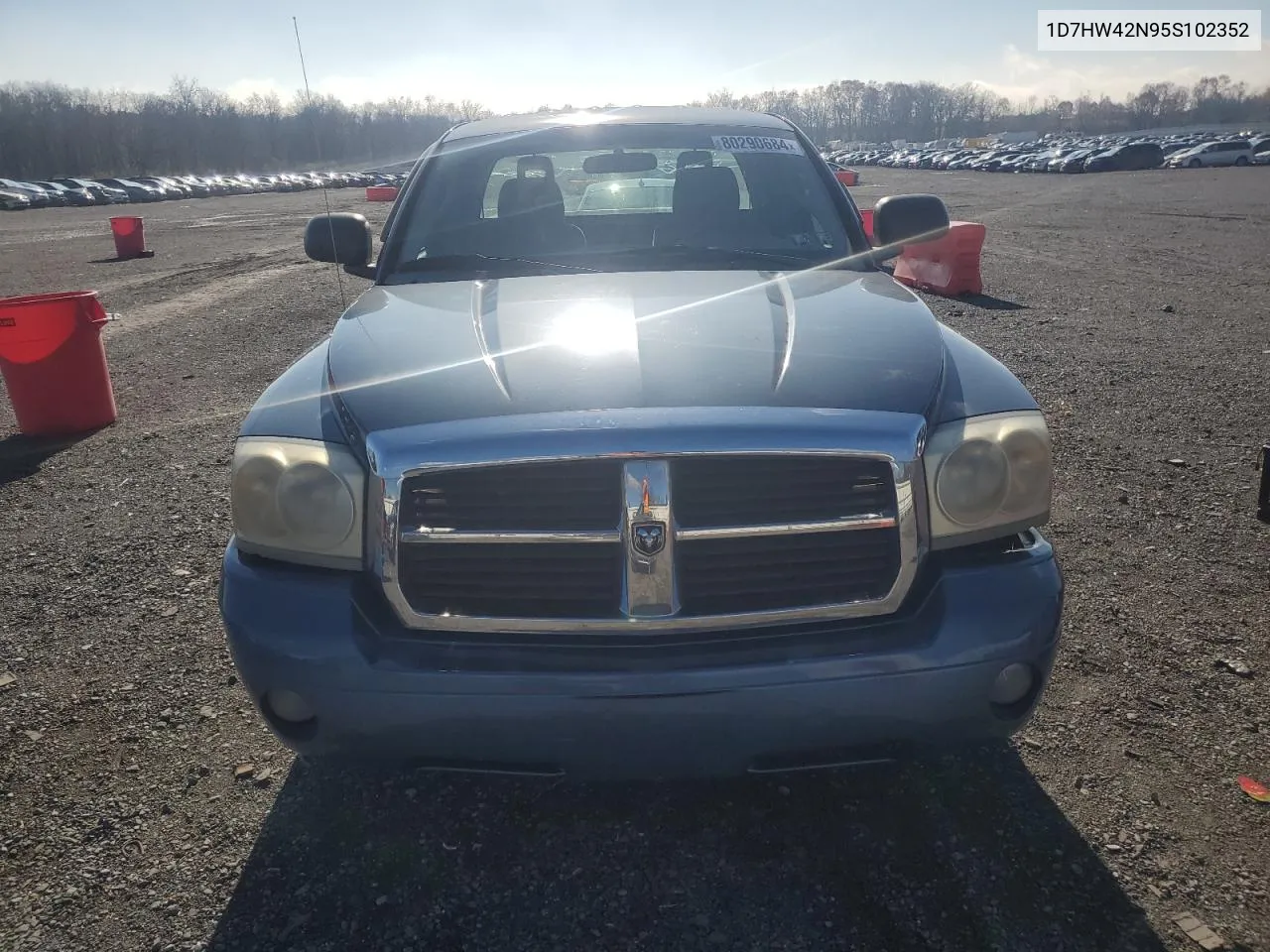 2005 Dodge Dakota Slt VIN: 1D7HW42N95S102352 Lot: 80290684