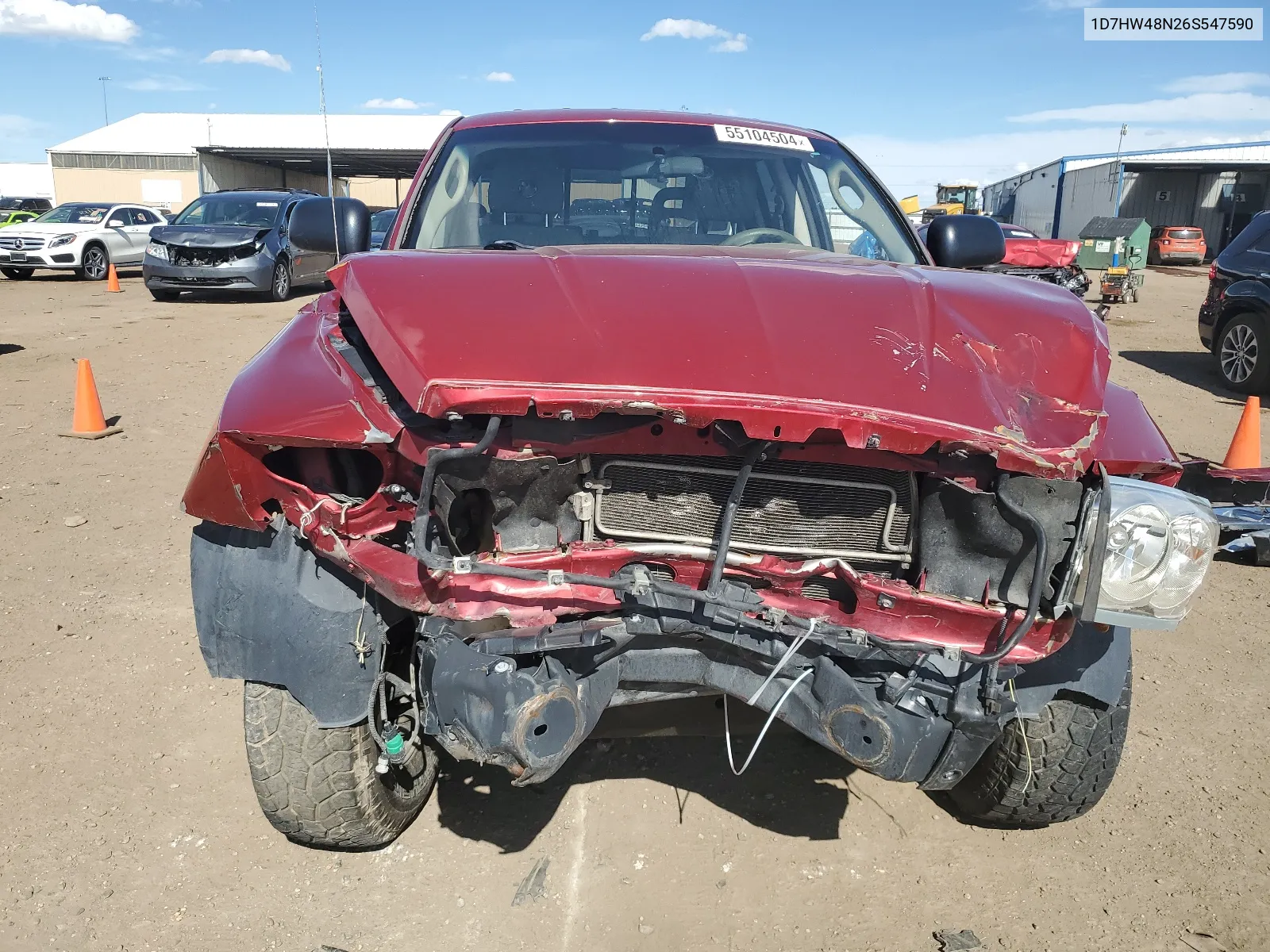 2006 Dodge Dakota Quad Slt VIN: 1D7HW48N26S547590 Lot: 55104504