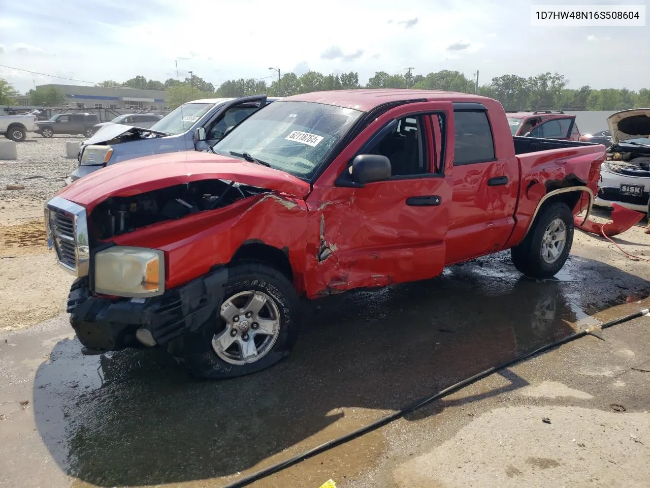 2006 Dodge Dakota Quad Slt VIN: 1D7HW48N16S508604 Lot: 62118764