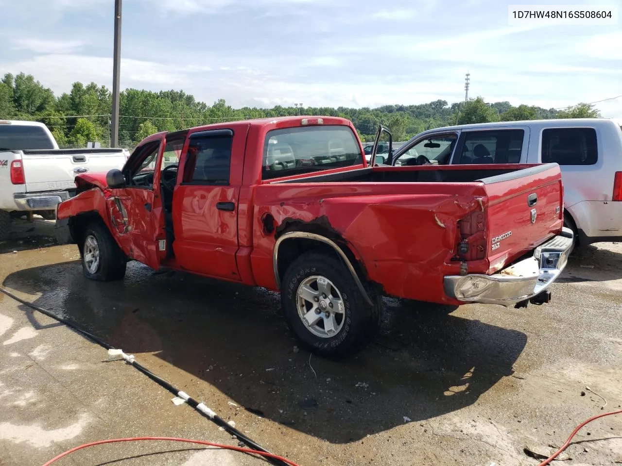 2006 Dodge Dakota Quad Slt VIN: 1D7HW48N16S508604 Lot: 62118764