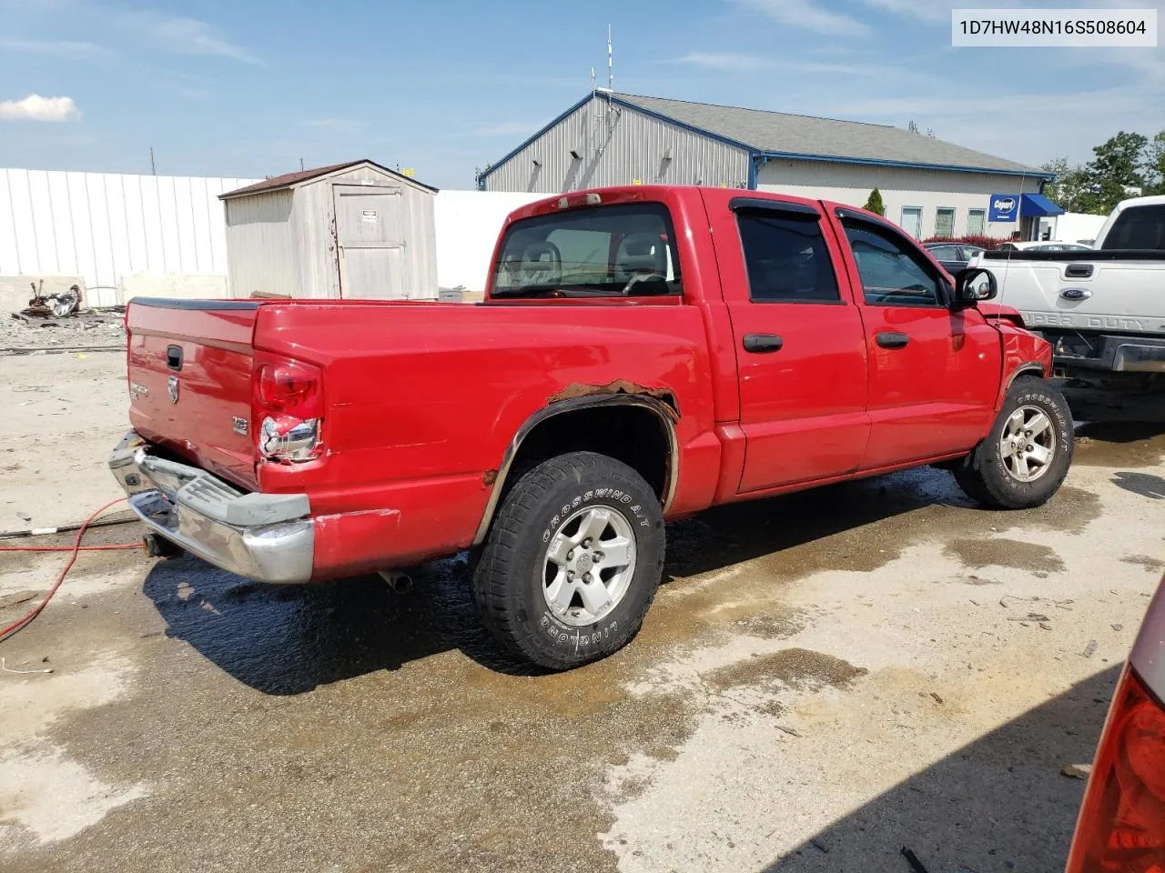 2006 Dodge Dakota Quad Slt VIN: 1D7HW48N16S508604 Lot: 62118764