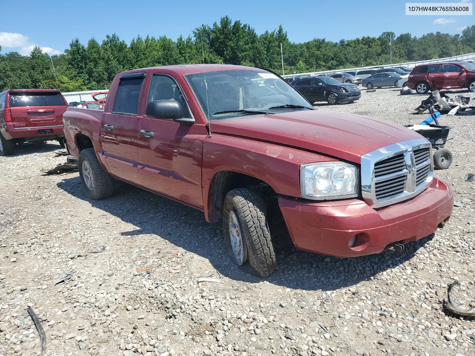 2006 Dodge Dakota Quad Slt VIN: 1D7HW48K76S536008 Lot: 62453804