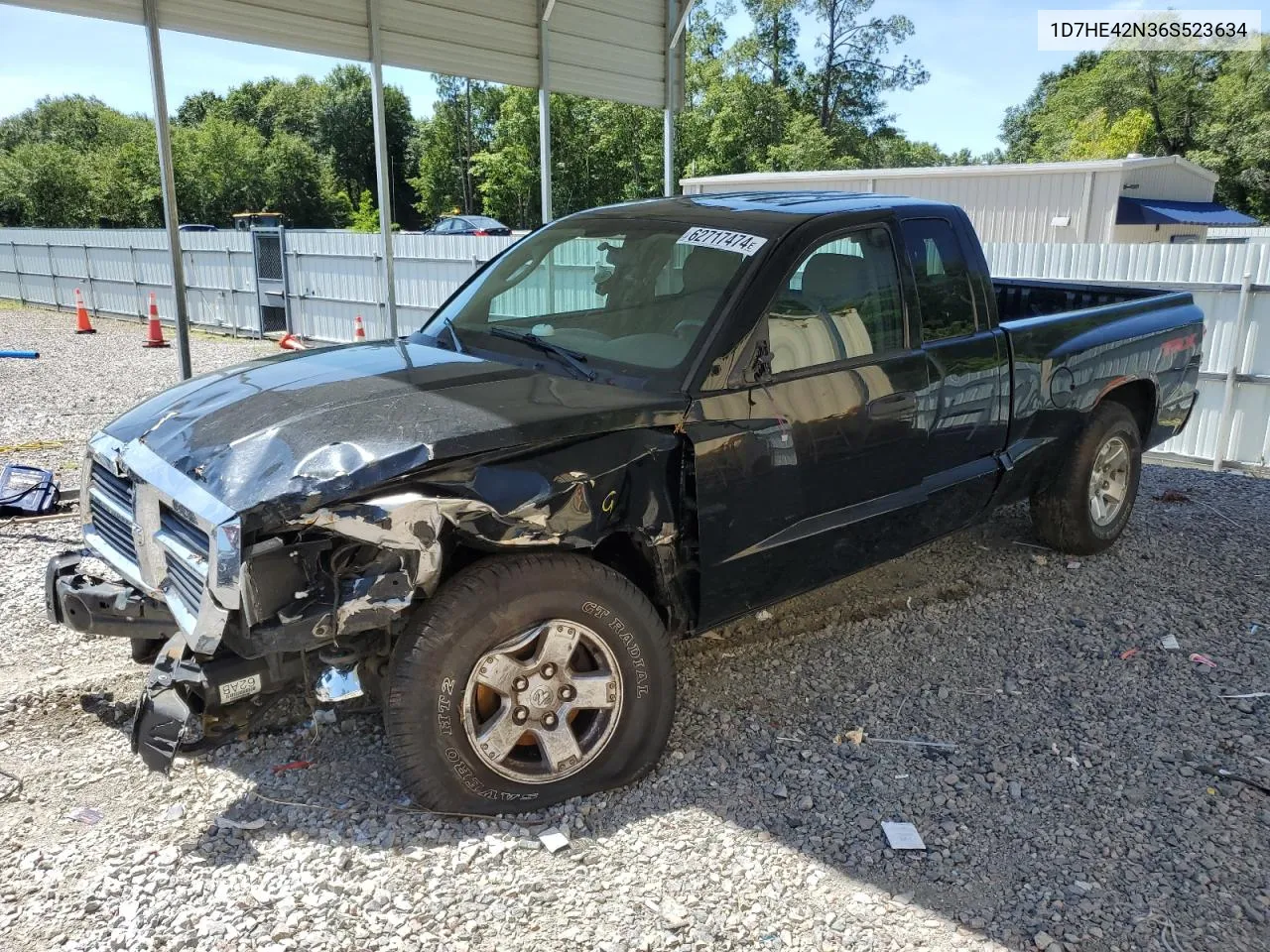 2006 Dodge Dakota Slt VIN: 1D7HE42N36S523634 Lot: 62717474