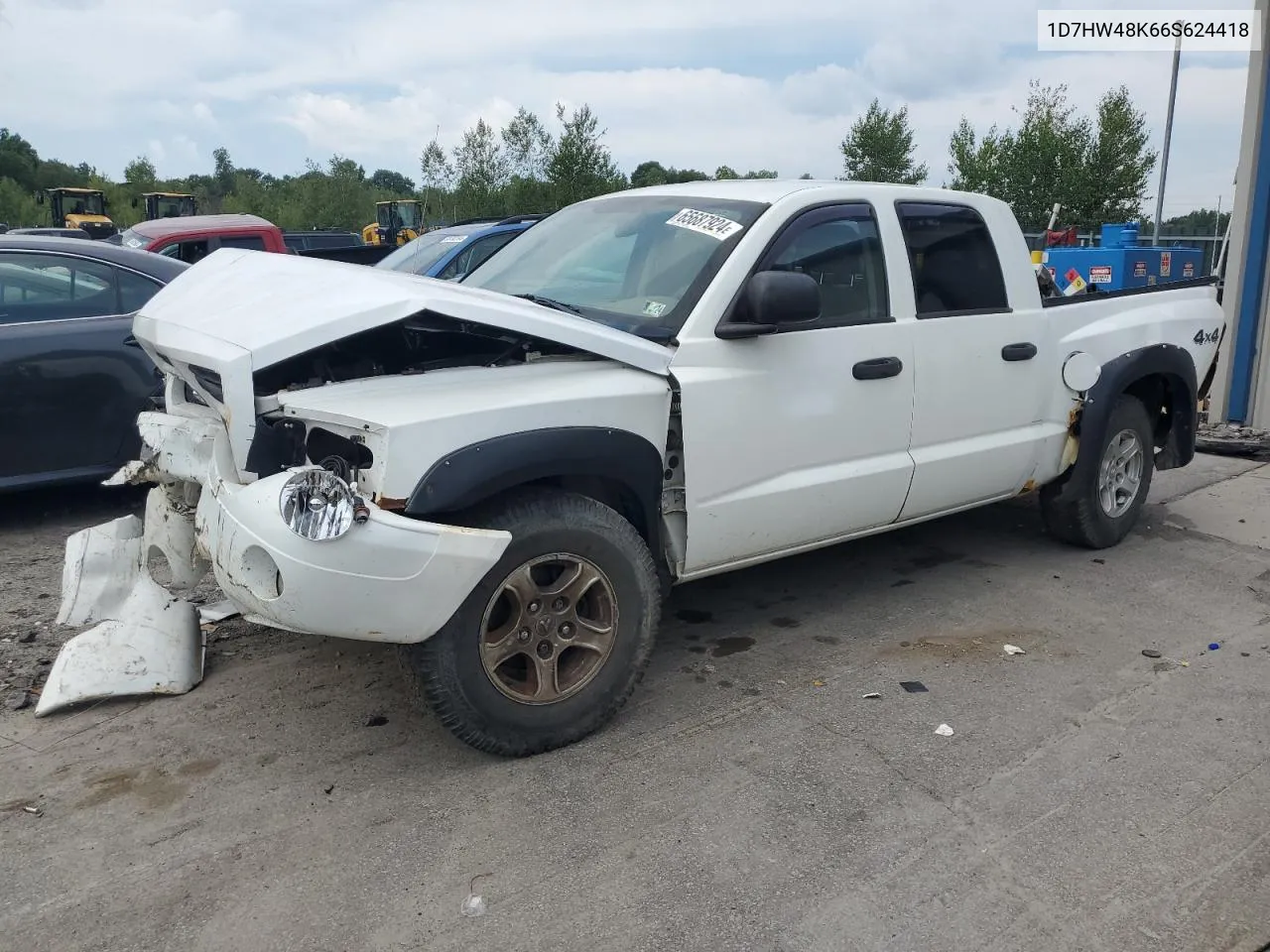 2006 Dodge Dakota Quad Slt VIN: 1D7HW48K66S624418 Lot: 65687924