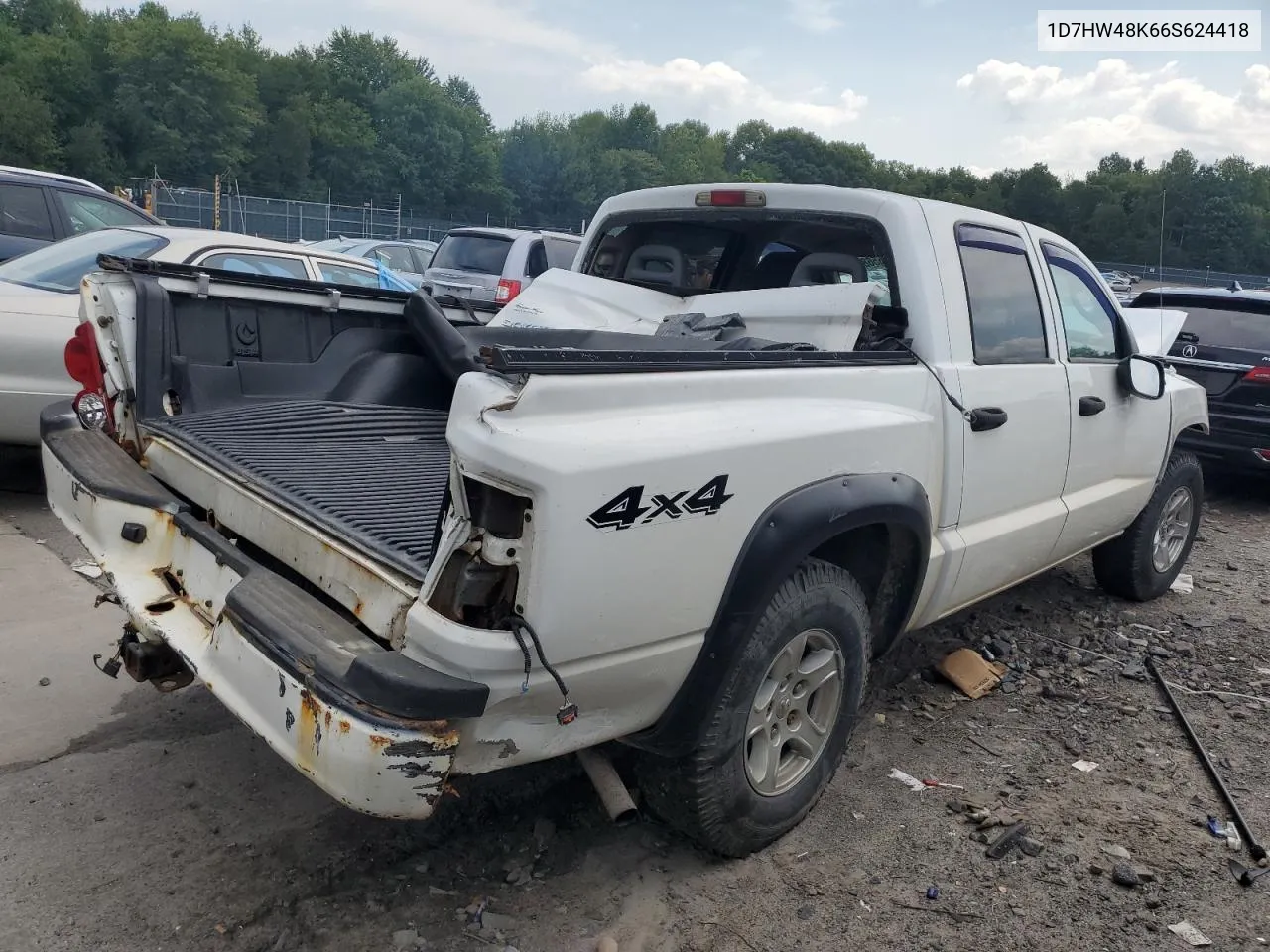 2006 Dodge Dakota Quad Slt VIN: 1D7HW48K66S624418 Lot: 65687924