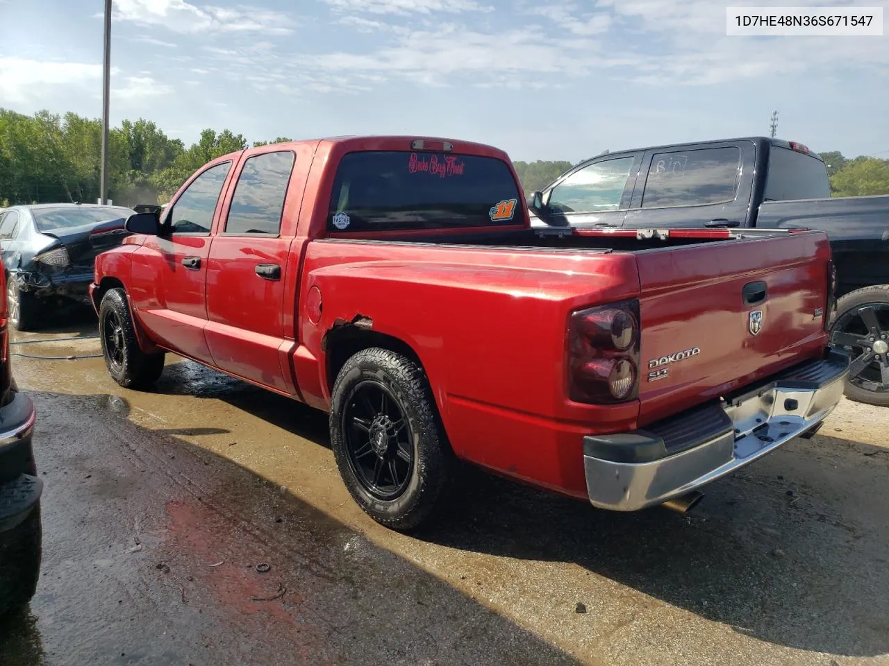 2006 Dodge Dakota Quad Slt VIN: 1D7HE48N36S671547 Lot: 66691334