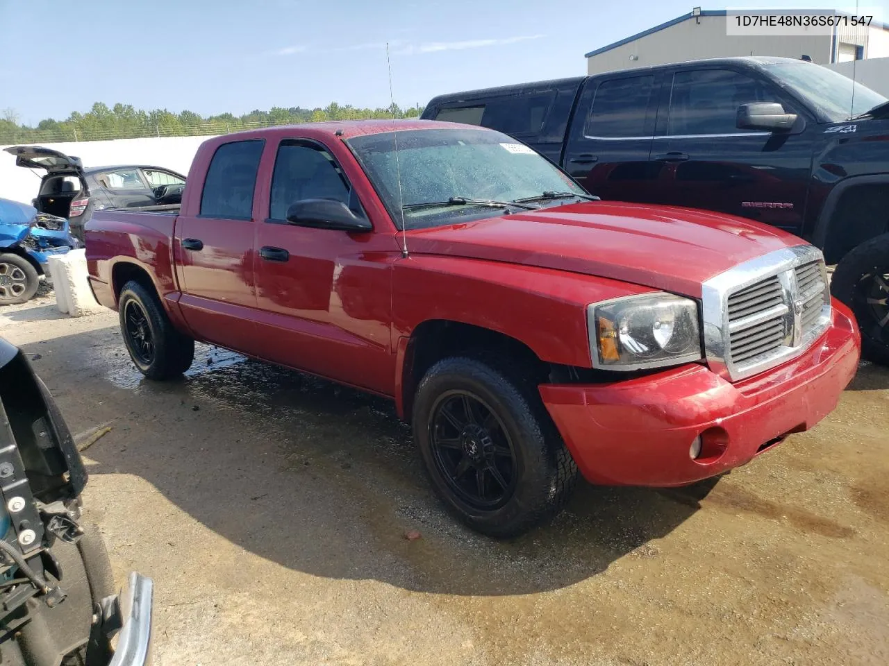 2006 Dodge Dakota Quad Slt VIN: 1D7HE48N36S671547 Lot: 66691334