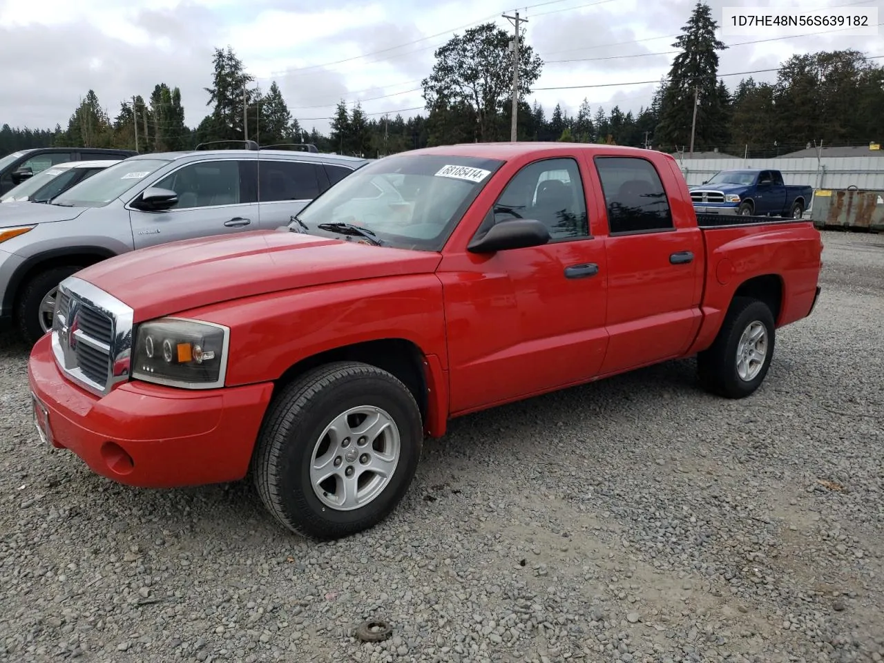 2006 Dodge Dakota Quad Slt VIN: 1D7HE48N56S639182 Lot: 68185414