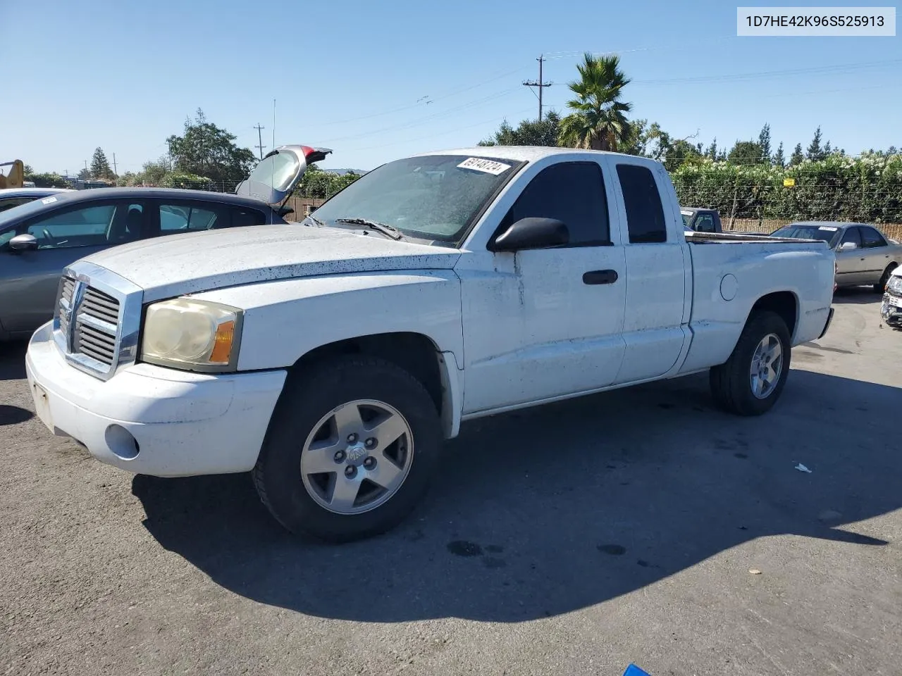 2006 Dodge Dakota Slt VIN: 1D7HE42K96S525913 Lot: 69148724