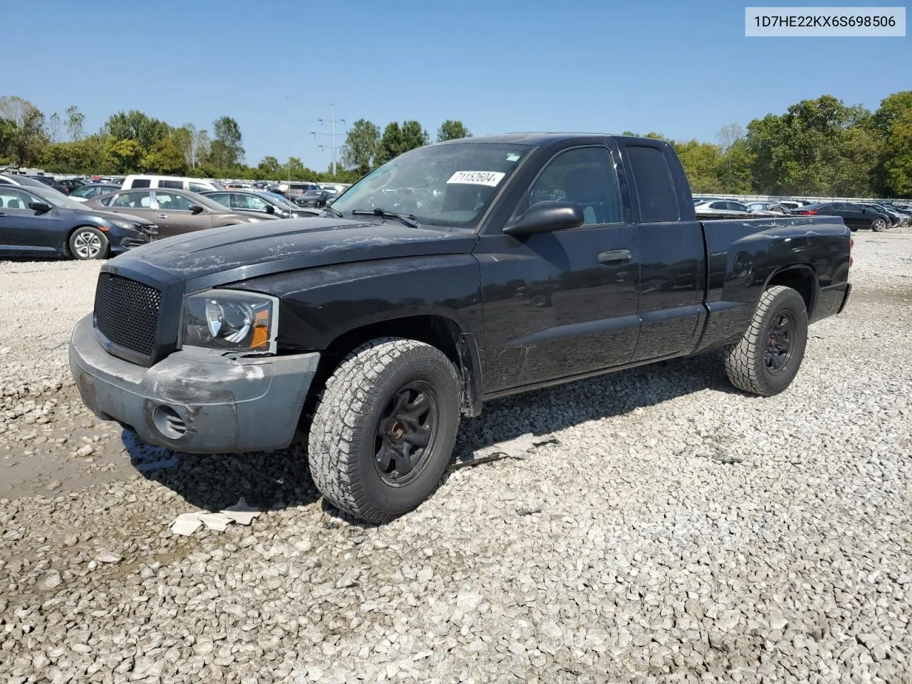 2006 Dodge Dakota St VIN: 1D7HE22KX6S698506 Lot: 71152604