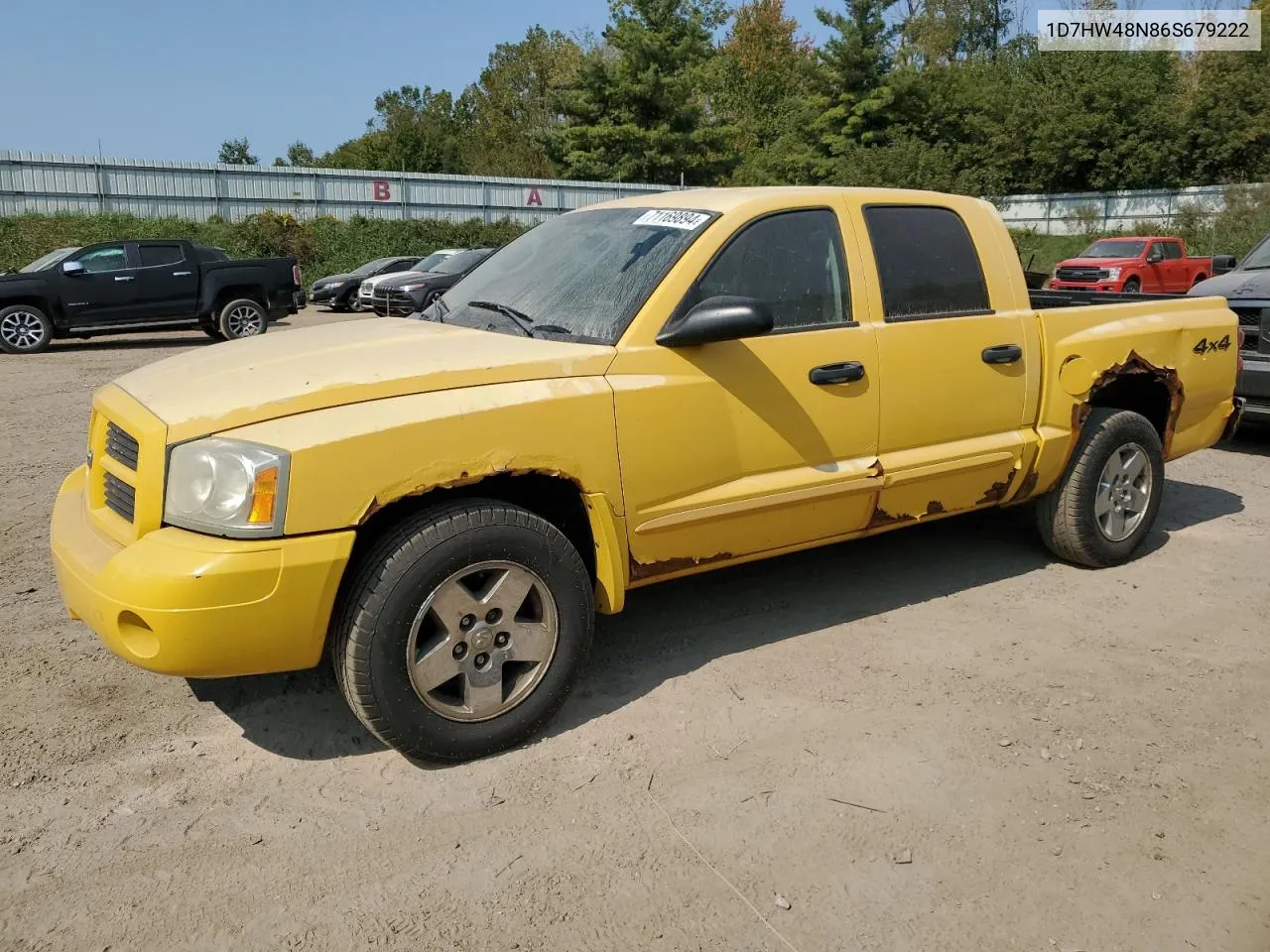 2006 Dodge Dakota Quad Slt VIN: 1D7HW48N86S679222 Lot: 71169894