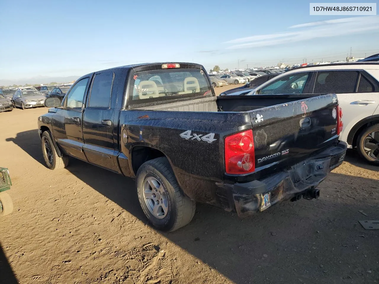 2006 Dodge Dakota Quad Slt VIN: 1D7HW48J86S710921 Lot: 72033614