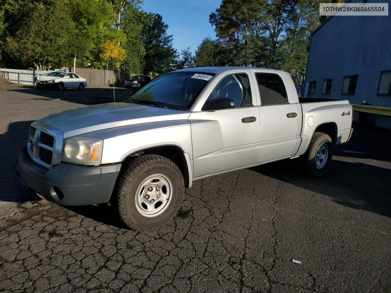 2006 Dodge Dakota Quad VIN: 1D7HW28K06S665504 Lot: 73545484