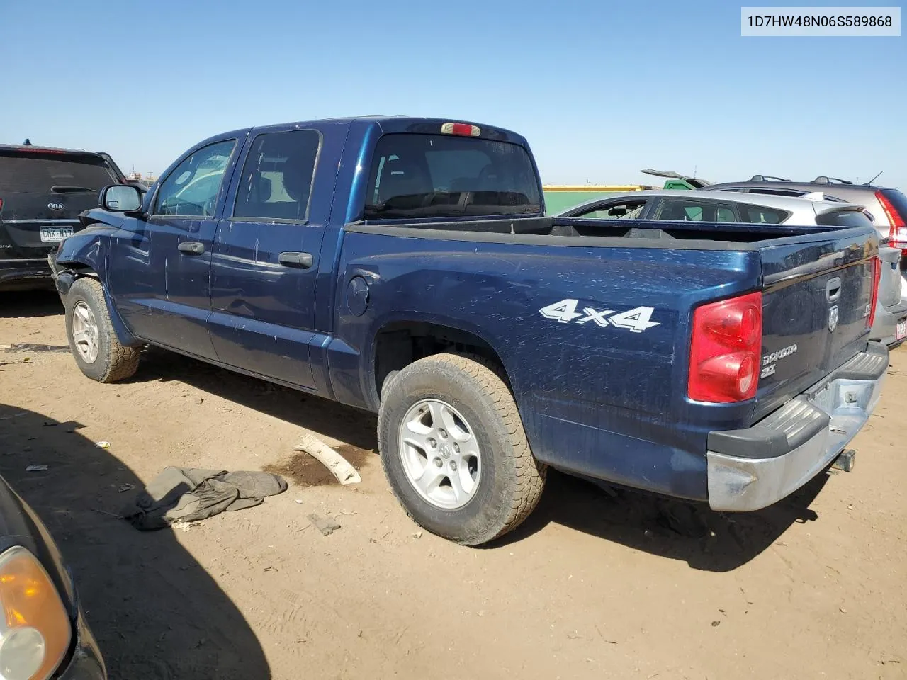 2006 Dodge Dakota Quad Slt VIN: 1D7HW48N06S589868 Lot: 73673364