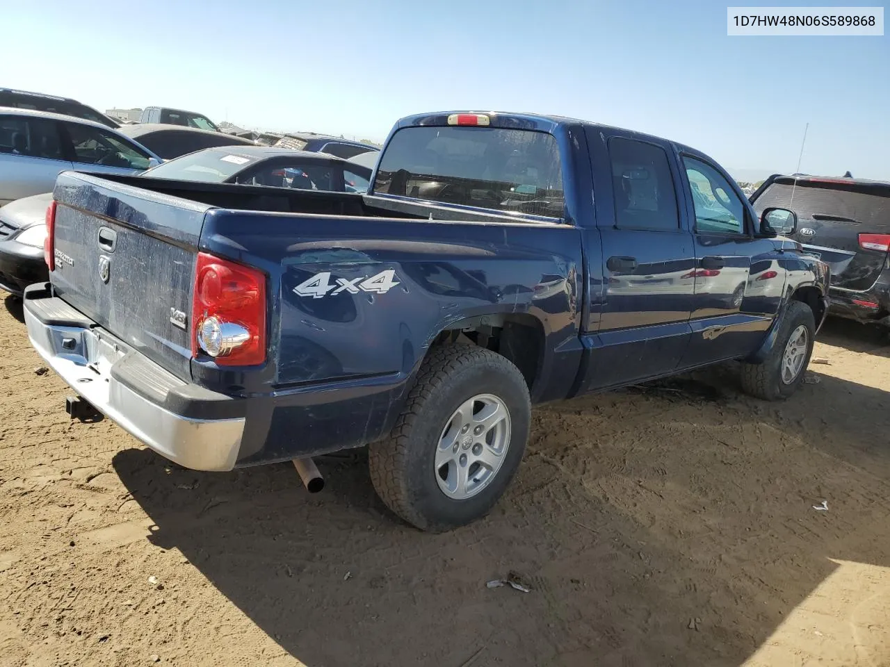 2006 Dodge Dakota Quad Slt VIN: 1D7HW48N06S589868 Lot: 73673364