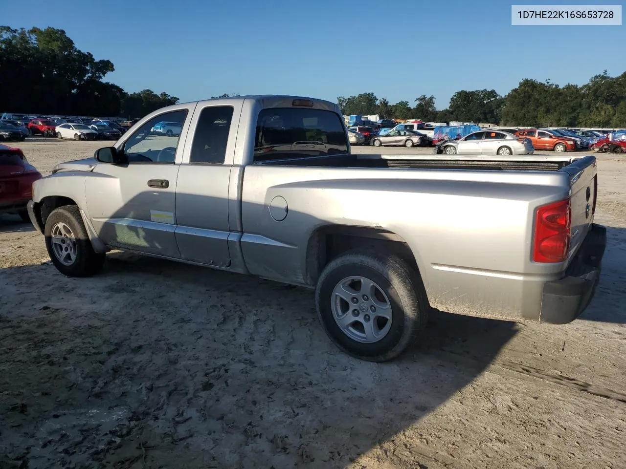 2006 Dodge Dakota St VIN: 1D7HE22K16S653728 Lot: 74314944