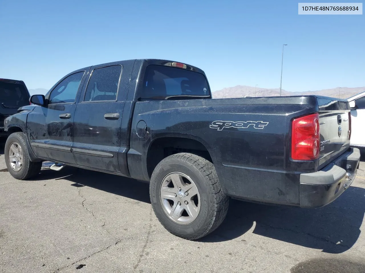 2006 Dodge Dakota Quad Slt VIN: 1D7HE48N76S688934 Lot: 75057094