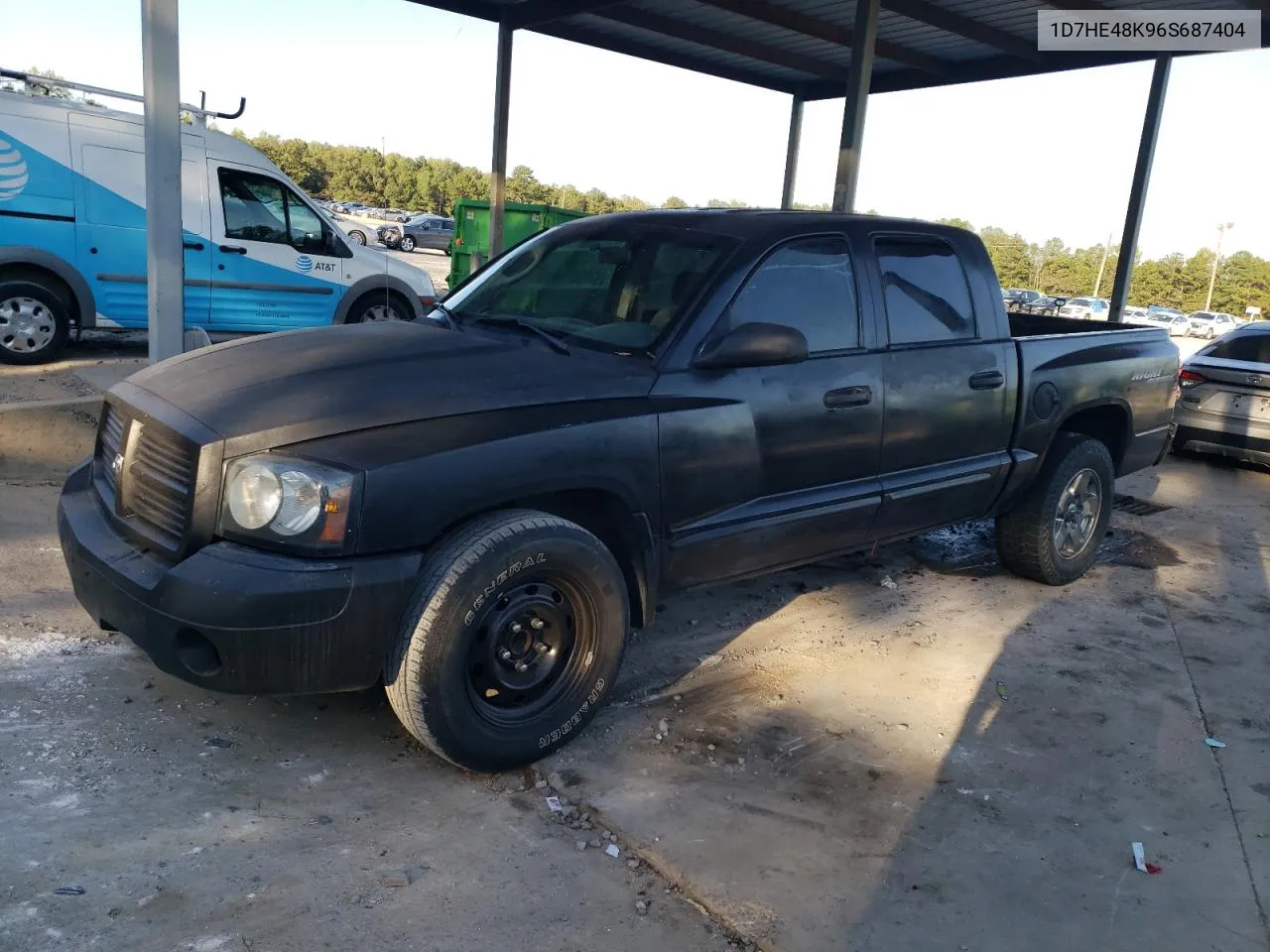 2006 Dodge Dakota Quad Slt VIN: 1D7HE48K96S687404 Lot: 75668624