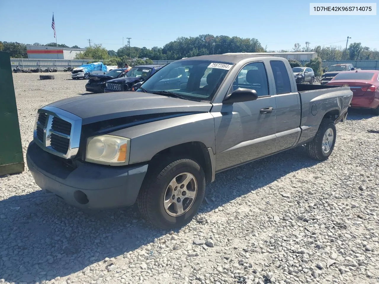 2006 Dodge Dakota Slt VIN: 1D7HE42K96S714075 Lot: 75673964