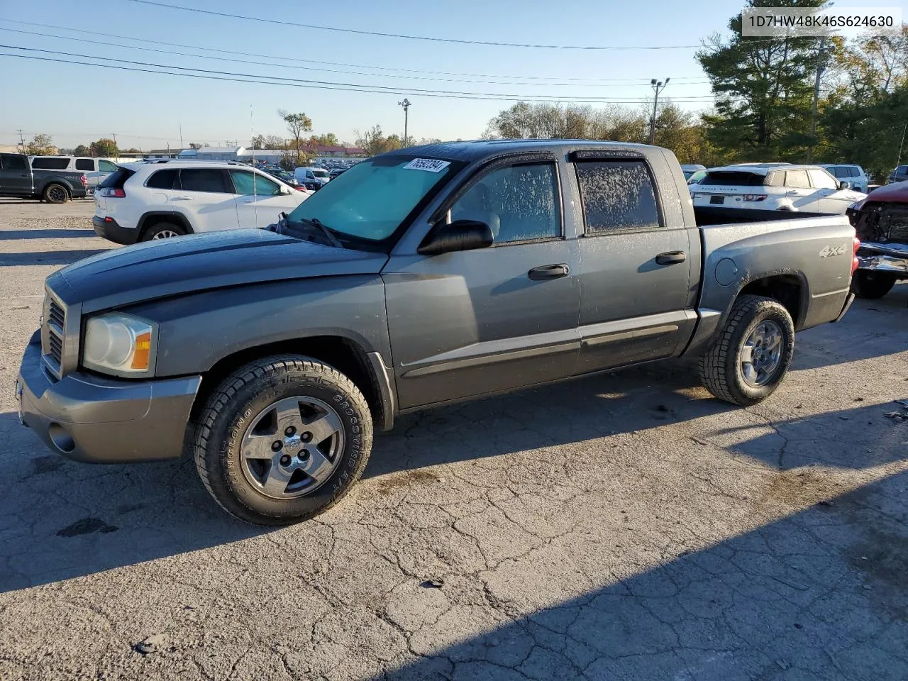 2006 Dodge Dakota Quad Slt VIN: 1D7HW48K46S624630 Lot: 76592394