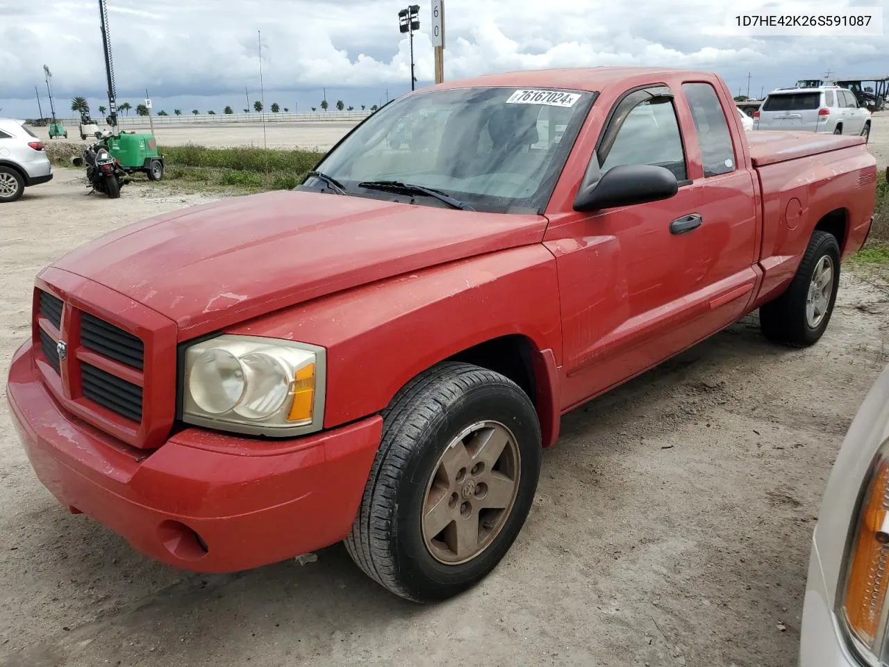 2006 Dodge Dakota Slt VIN: 1D7HE42K26S591087 Lot: 77092824