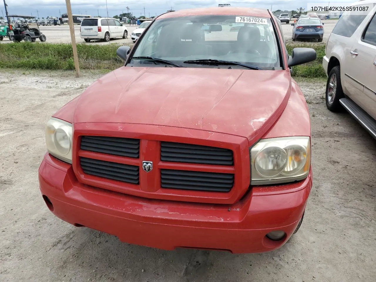 2006 Dodge Dakota Slt VIN: 1D7HE42K26S591087 Lot: 77092824