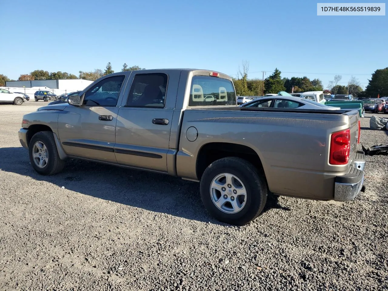 2006 Dodge Dakota Quad Slt VIN: 1D7HE48K56S519839 Lot: 77270724