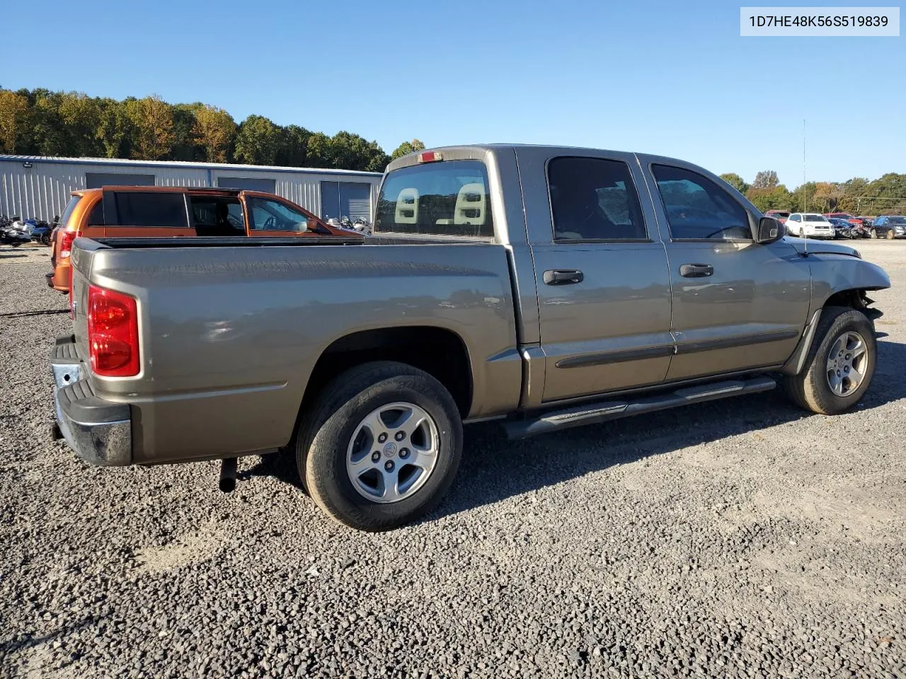 2006 Dodge Dakota Quad Slt VIN: 1D7HE48K56S519839 Lot: 77270724